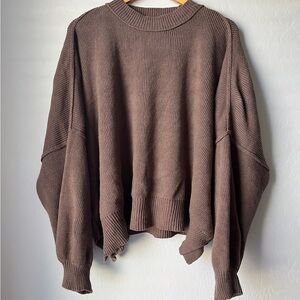 Aerie Brown Knit Sweater